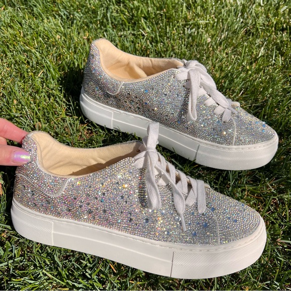 Betsey Johnson Rhinestone Sneakers - Picture 3 of 10